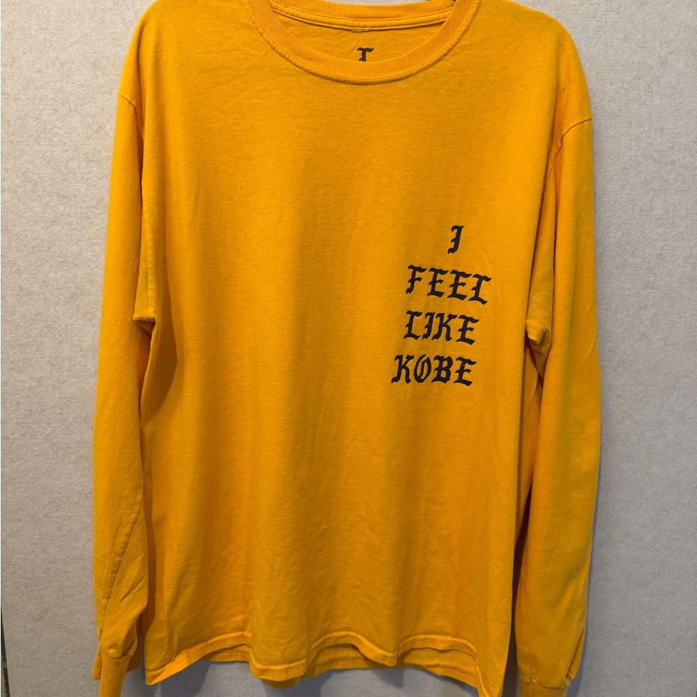 Kanye West “I Feel Like Kobe” Long Sleeve Tee – Mustard Yellow (Size Large)